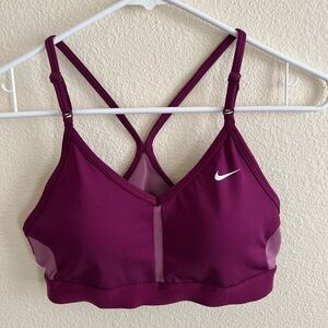 Women’s Nike pink purple Dri Fit sports bra, size Medium